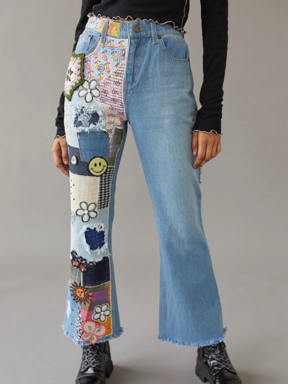BDG Urban Outfitters Patchwork Jeans Hippie Bohemian